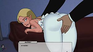 卡通公主在现代同性恋色情片中被手指插入她的阴道