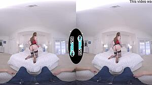 这个硬核视频在VR中展示了一个惊人的棕发女友,她的门被操得直呼响!