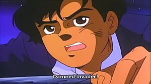 Buitenaardse invasie in ongecensureerde anime cartoon