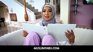 Babi Star, a hijab-wearing Muslim Arab babe, is eager to teach her friend Donnie Rock about American traditions