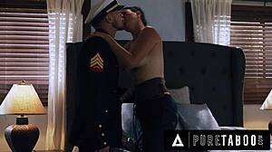 Dana Vespoli's erotic journey with a stepson in her husband's military gear