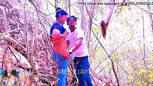 Aventura sexual con mi cónyuge en el gran aire libre