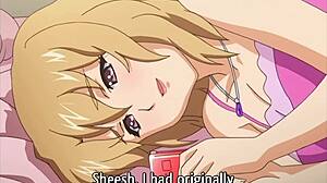 Stepbro gets aroused when stepsister sits on him - Hentai with English subtitles