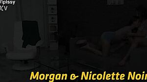モーガンとニコレット・ノワールとの親密なバスルームエンカウンター