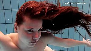 Czech pornstar Salaka Ribkina's tight pussy in pool fun